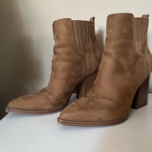 Women's Tan Suede Ankle Boots